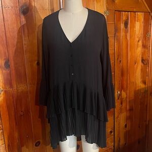 Black V-Neck Layered Women's Top by Zara